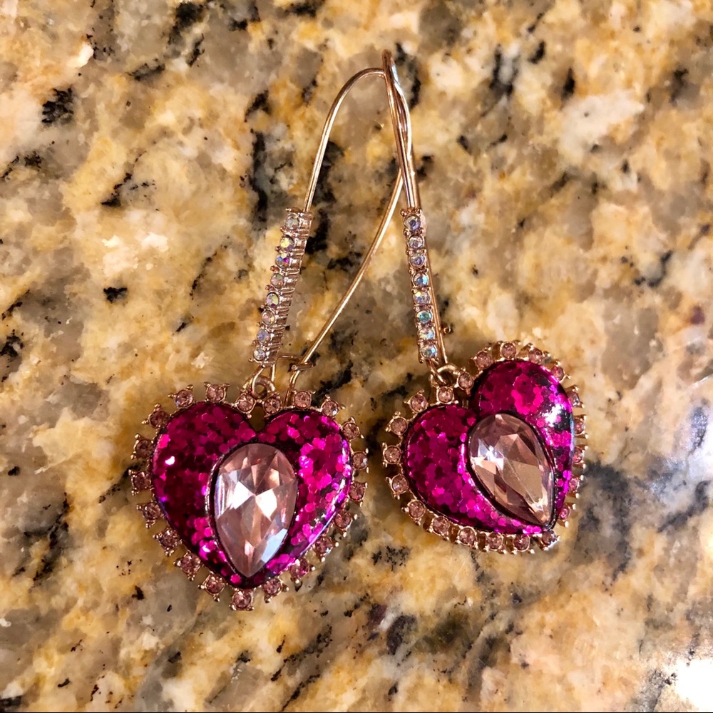 Gorgeous Heart Betsey Johnson Earrings